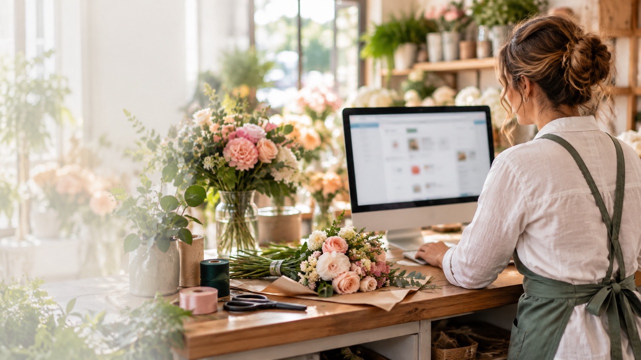 Teleflora POS features for florists including order entry, delivery management, payments, marketing, inventory, reporting and eFlorist website integration